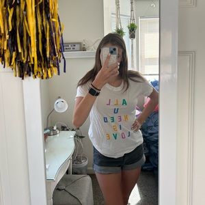 LA Hearts “All U Need Is Love” White Tee